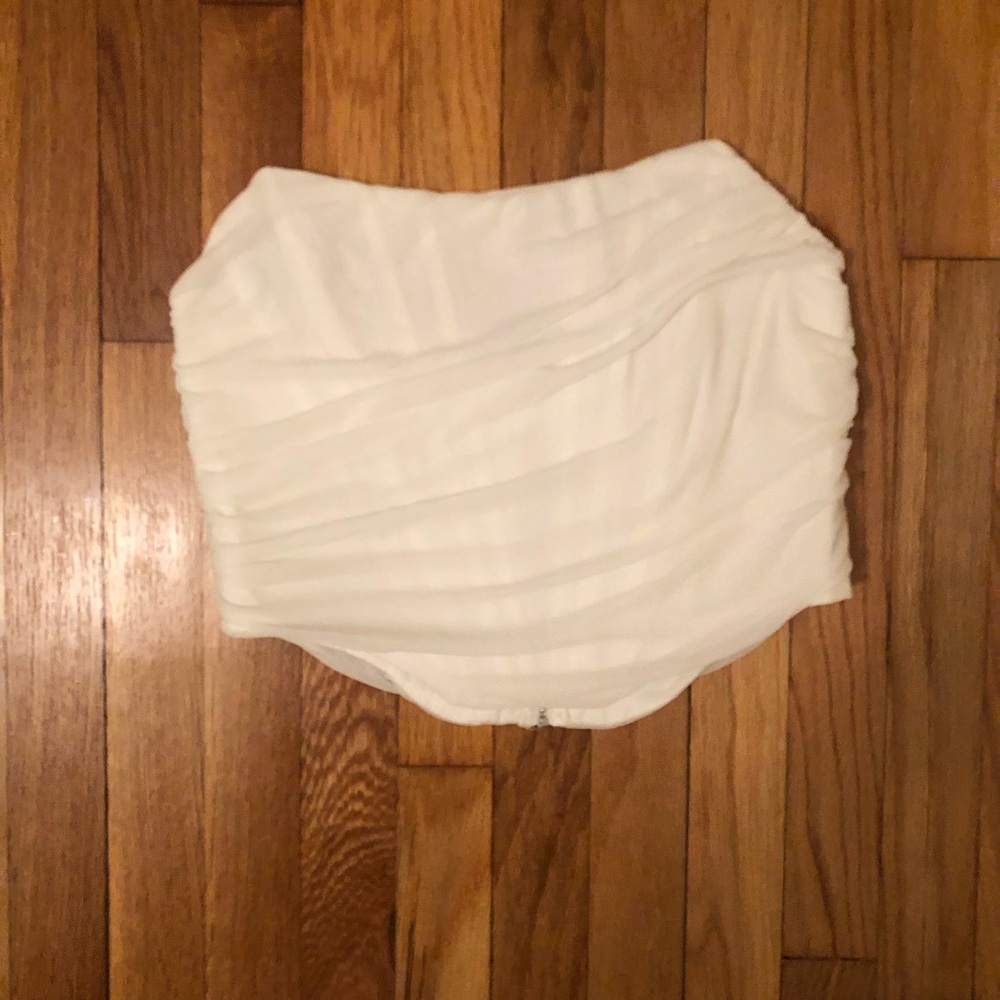 Corset Crop Top with Zipper Back